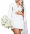 Adelyn Rae Kate Blazer Dress In White In White