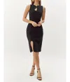 Adelyn Rae Kayla Wave Cut Sheath Dress In Black In Black