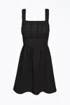 Adelyn Rae Kina Scrunchie Strap Crepe Mini Dress In Black