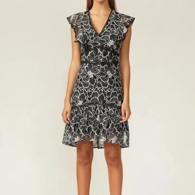 Adelyn Rae Lace Dress In Black/white In Multi