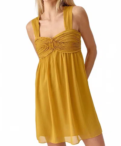 Adelyn Rae Ladella Rose Mini Dress In Yellow