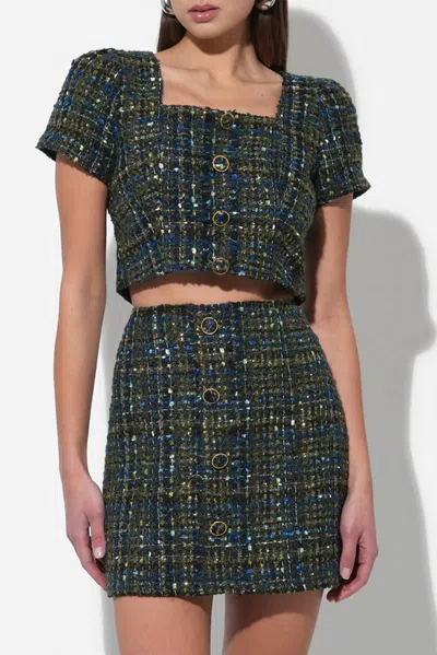 Adelyn Rae Lauren Tweed Skirt In Multi