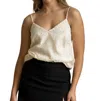 Adelyn Rae Laval Cream Embroidered Cami In White