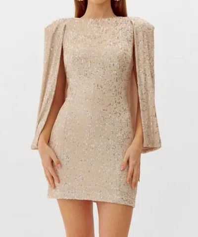 Adelyn Rae Maddy Sequin Dress In Champagne In White