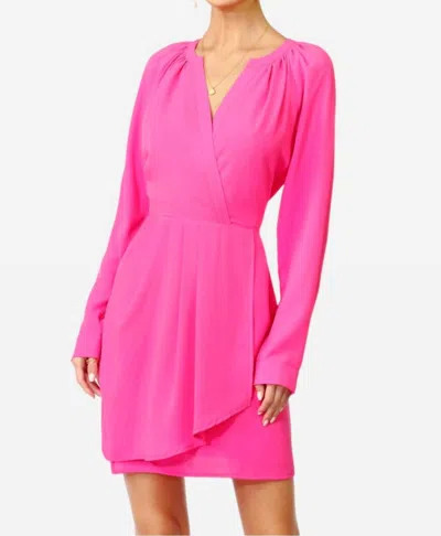 Adelyn Rae Margot Wrap Dress In Pink