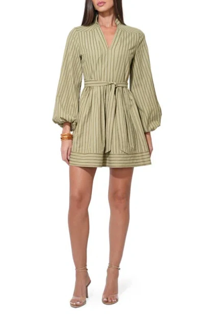 Adelyn Rae Marnie Stripe Minidress In Green