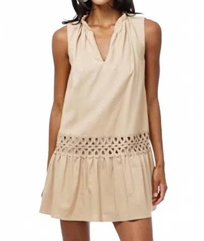 Adelyn Rae Melissa Shift Pullover Dress In Beige In Neutral