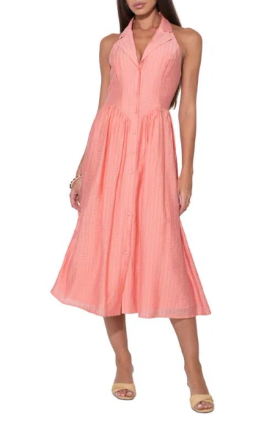 Adelyn Rae Mia Midi Shirtdress In Pink