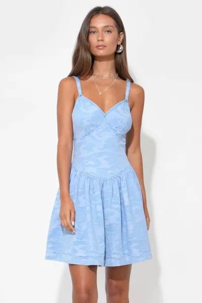 Adelyn Rae Myla Jacquard Mini Dress In Denim Blue