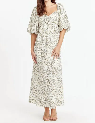 Adelyn Rae Neli Textured Midi Dress In Floral Print In Multi