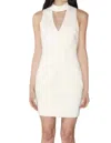 Adelyn Rae Nicole Keyhole Bodycon Dress In White In White