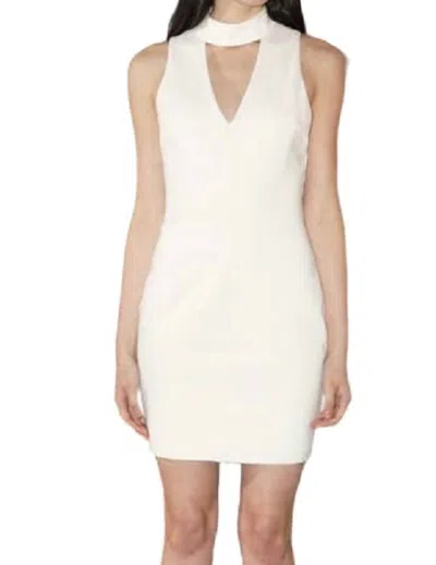 Adelyn Rae Nicole Keyhole Bodycon Dress In White