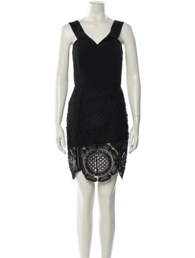 Pre-owned Adelyn Rae Nylon Mini Dress In Black