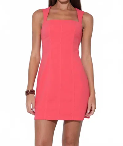 Adelyn Rae Poppy Kiara Cut-out Back Slim Mini Dress In Pink