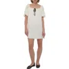 Adelyn Rae Puff Sleeve Shift Minidress In Cream