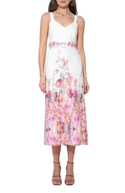 Adelyn Rae Remi Floral Midi Dress In Pink