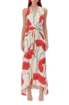 Adelyn Rae Rosalyn Abstract Rose Print Maxi Dress In Multi