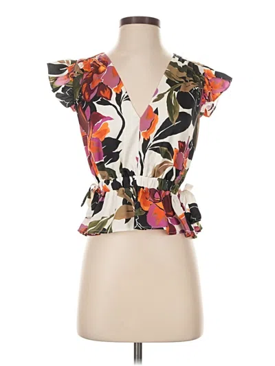 Adelyn Rae Short Sleeve Blouse In Ivory
