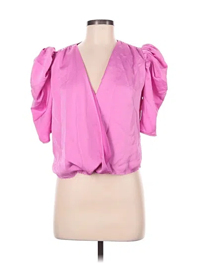 Pre-owned Adelyn Rae Short Sleeve Blouse In Pink