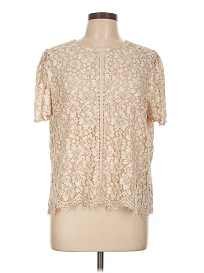 Pre-owned Adelyn Rae Short Sleeve Blouse In White