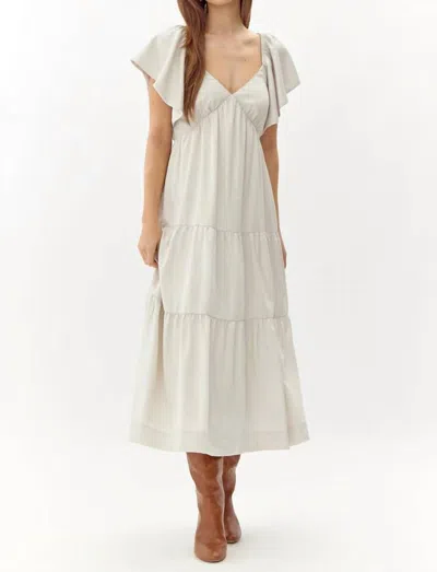 Adelyn Rae Tessa Midi Dress In Vanilla In White