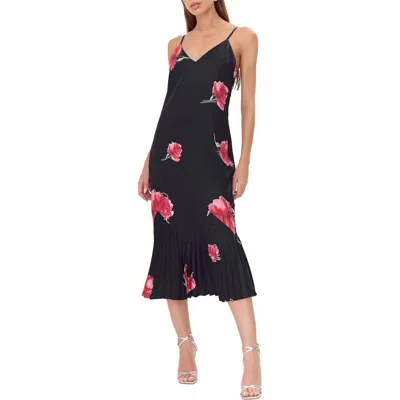 ADELYN RAE ADELYN RAE TRESORA FLORAL PRINT MIDI SLIPDRESS