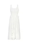 Adelyn Rae Vivian Lace Cotton-voile Midi Dress In White
