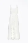 Adelyn Rae Vivian Lace Cotton-voile Midi Dress In White