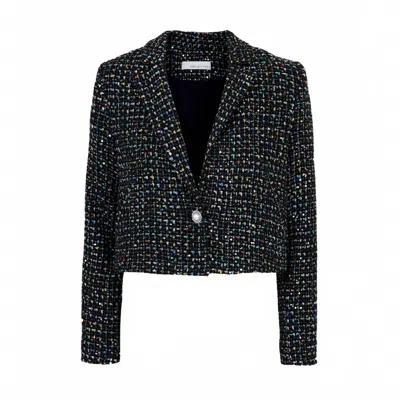 Adelyn Rae Women's Vicky Tweed Blazer In Black