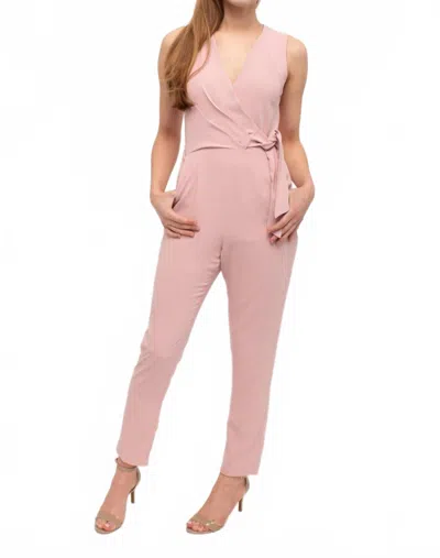 Adelyn Rae Z Meghan Jumpsuit In Dusty Pink