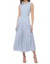 Adelyn Rae Zosia Cutout Maxi Dress In White/blue In Blue