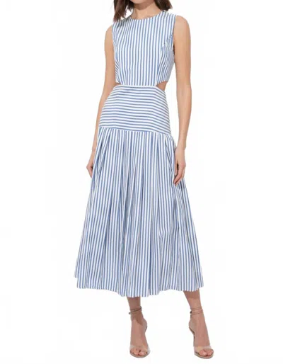 Adelyn Rae Zosia Cutout Maxi Dress In White/blue