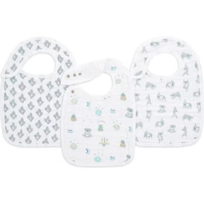 Aden + Anais Babies'  3-pack Classic Snap Bibs In White