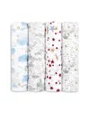 Aden And Anais 4 Pk. Harry Potter Printed Classic Swaddles In Multi