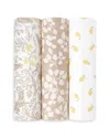 Aden And Anais Silky Soft Swaddles Woodland, 3 Pack