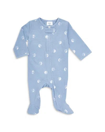 Aden And Anais Unisex Moon Print Comfort Zip Front Footie - Baby In Blue Moon