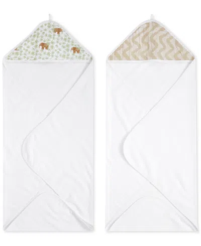 Aden By Aden + Anais Baby Boys Or Baby Girls Hooded Bath Towels, Pack Of 2 In Tan