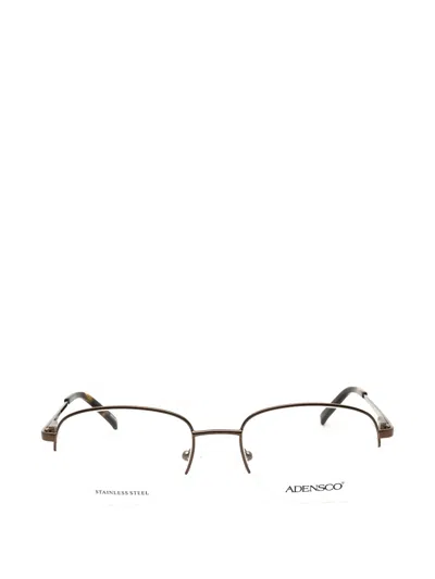 Adensco Ad 140 Geometric-frame Glasses In Brown