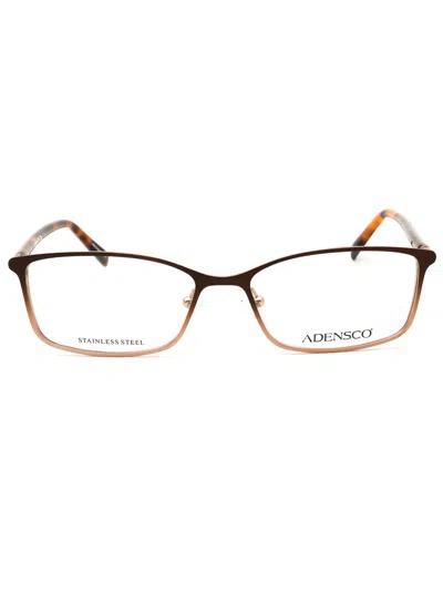 Adensco Ad 233 Eyeglasses In Brown Gold/clear Demo Lens