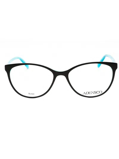 Adensco Ad 234 Eyeglasses In 0el9 00 - Blk Turquoise/clear Demo Lens