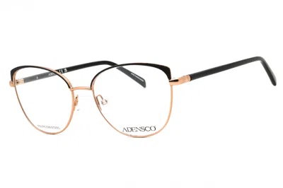 Adensco Ad253 Cat Eye Metal Frame Eyeglasses In Rose Gold
