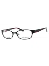 Adensco Contemporary Rectangular Eyeglasses In Black