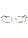 Adensco Men's Rectangular Metal Eyeglasses In Gold