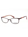 Adensco Modern Rectangular Eyeglasses For Women In Brown
