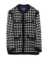 Ader Error A Thousand Bird Plaid Coat In Black