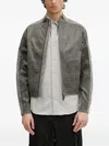 Ader Error Acid-wash Panelled Jacket In Gray