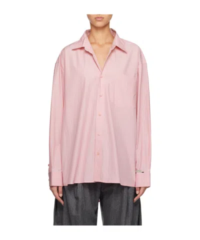 Ader Error Artu Long-sleeved Shirt In Pink