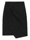 Ader Error Asymmetric Draped Skirt In Black