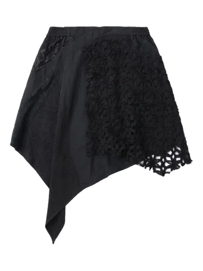 Ader Error Asymmetric Floral-lace Mini Skirt