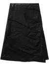 Ader Error Asymmetric Midi Skirt In Black
